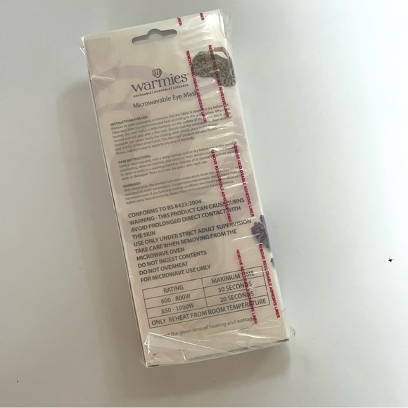 Warmies NEW in package microwaveable lavender eye mask leopard print warm relax - Picture 3 of 3